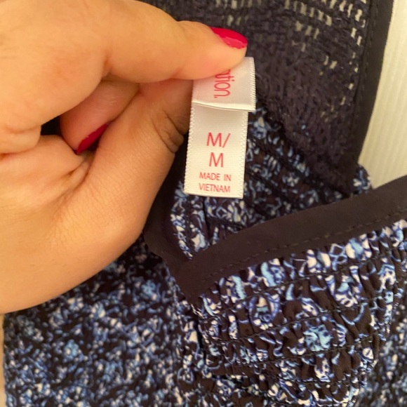 Blue Pattern Dress with pockets - Picture 6 of 6